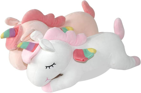AIXINI 31.5 Inch Plush Unicorn Stuffed Animal Toy, Cute Soft White Unicorn with Rainbow Wings Gifts for Girls