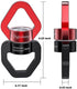 Swing Swivel Hook for Swing, Aluminium Alloy 35KN, Hanger for Tree Swing, Aerial Dance, Children’s Swing (Black-Red)