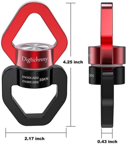 2 Pack Swivel Hook for Swing, 35KN Swing Spinner, Aluminium Alloy for Children's Swing and Aerial Yoga