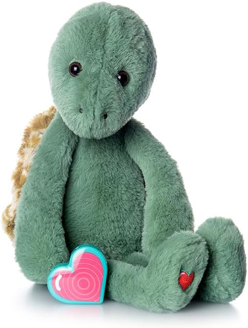 Recordable Stuffed Animals - 20 sec Heart Voice Recorder for Ultrasounds, Sweet Messages Playback, Gender Reveal Turtle