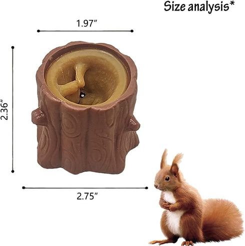 Squirrel Squeeze Toys, Evil Squirrel Decompression Rubber Fidget Toy, 4Pcs Stress Relief Gift for Kids and Adults