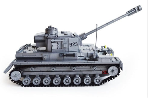 General Jim's Military Brick Building Set - World War 2 German Army F2 Tiger 323 Tank Model Set