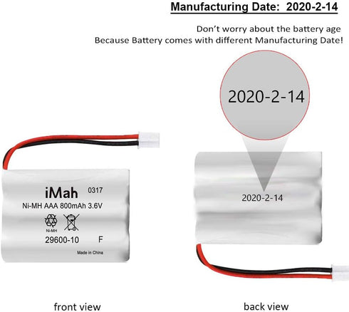 iMah 29600-10 Summer 28650 29000 29000A 29040 29030 Ni-MH Battery Replacement for Infant Baby Monitor Wide View & Clear