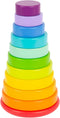 Wooden Large Rainbow Stacking Tower by Small Foot, Classic Educational Game for Toddlers, Ages 18+ Months