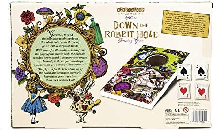 Professor PUZZLE Down The Rabbit Hole - Alice in Wonderland Themed Corn Hole Game