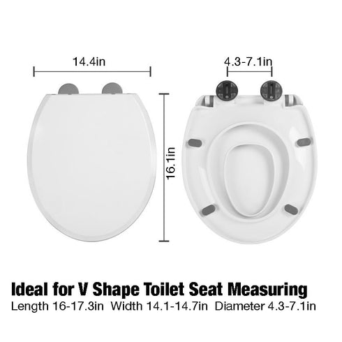 PandaEar Toilet Seat with Build-In Toddler Potty Training Seat, Elongated Toilet Seat with Splash Guard for Toddler
