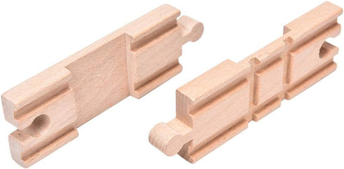 Haiabei 11 Pack Sets, Wooden Train Tracks Male-Female Bump Track, Crossing Bridge, Compatible with All Major Brands