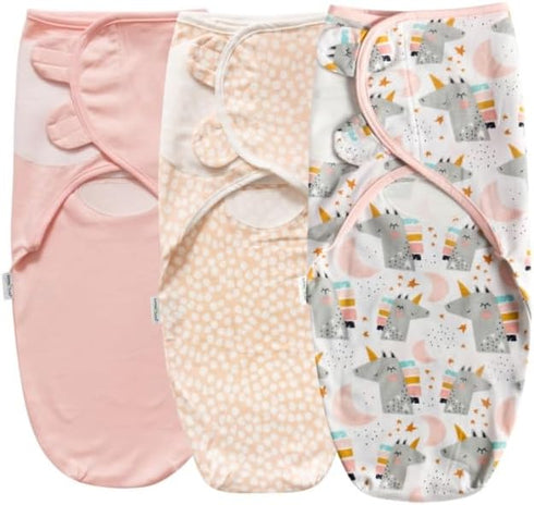 Little Tots Swaddle Blanket for Baby Girl Boy Easy Change Infant Wrap
