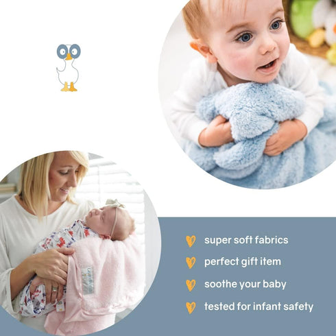 Trimmed 100% (29x35 Inches) GooseWaddle Luxury Silky Smooth, Satin Baby Blanket, Polyester Machine Washable Blankie
