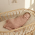 100% Heirloom Knit Heart Swaddling Blanket for Girls - Luxury Cotton Baby Blanket - Soft Warm Swaddle Receiving Crib