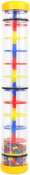 Rainmaker 12 inch Rattle Tube - Music Sensory Auditory Instrument Toy for Babies - Yellow Color