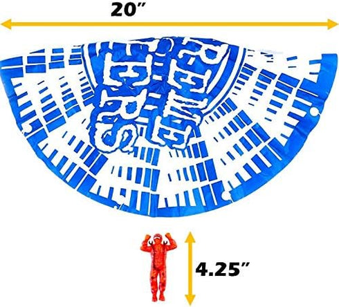 JA-RU Parachute Action Figure Toys, Flying Glider Army Men for Kids, Outdoor Summer Yard Games & Party Favors