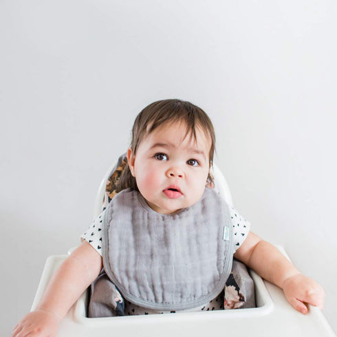 0-12mo 100 Green Sprouts Absorbent Organic Cotton Muslin Bibs, Hypoallergenic, STANDARD by OEKO-TEX Certified, Tested