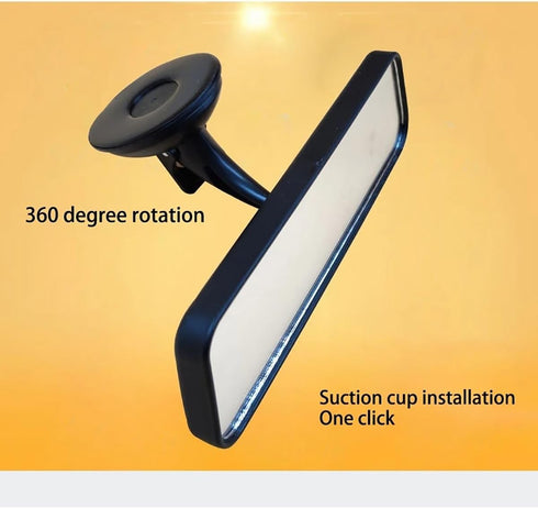 Generic Car Rear Mirror Interior Rear View Mirror with PVC Sucker Wide-Angle Rearview Mirror Baby Kids Monitor Reverse