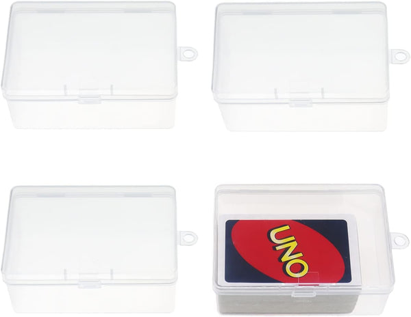 4Pcs Plastic UNO Card Case Box Holder - Designed for 112Pcs Classic Mattel UNO Card Game Storage (NO Cards)