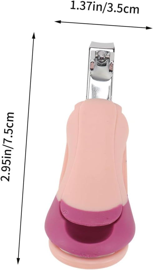 Set Trimming Nail Care Pink Nail Clippers Scissors Tweezers for Newborns Boy Girl Portable Grooming Kit with Fold Away