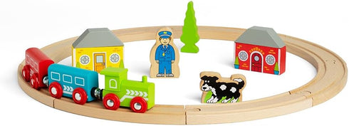 Bigjigs Rail , First Wooden Train Set, Train Gifts for Kids, 20 Piece, Train