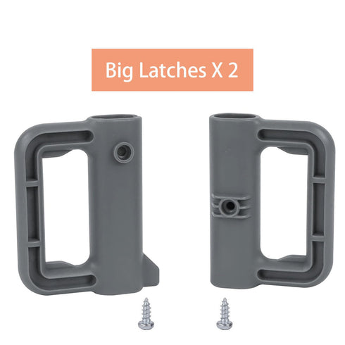 Retractable Extra Wide Baby Gate Replacement Parts, Full Set Wall Mounting Baby Gate Hardware with Screws (Gray)