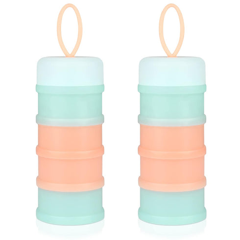 Accmor 2 Pack Baby Formula Dispenser On The Go, Stackable Formula Dispenser