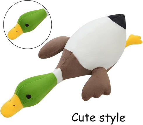 Mallard Duck Plush, Soft Furry Stuffed Animal Pillow, Huge Duck Plush Hugging Pillow Gifts for Every Age (39.3in)