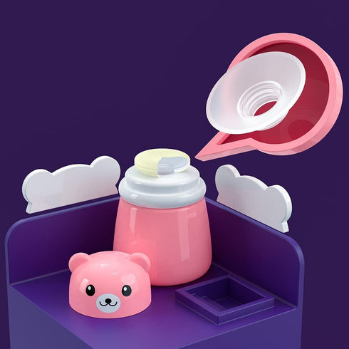 CoaGu Pink Compact Powder Case with Puff - Ideal for Body Dusting for Moms & Babies