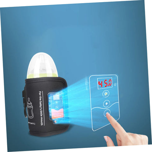 Toyvian Portable Milk Bottle Warmer with Digital Display - Ideal for Travel and Daily Feeding