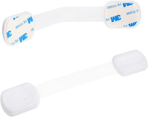 Child Safety Locks (White) - Set of 6, Prevents Injury and Opening Doors, Cabinets, Toilet Seats