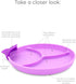 Easy Scoop & Hold Plate Set - Set of 2 Silicone Plates for Babies, Toddlers, Kids with Dividers, Dishwasher Safe