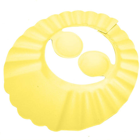 Srliya Baby Shower Shampoo Bath Cover Soft Adjustable Visor Hat for Toddlers Silicone Hair Sun Ear for Kids (Yellow)
