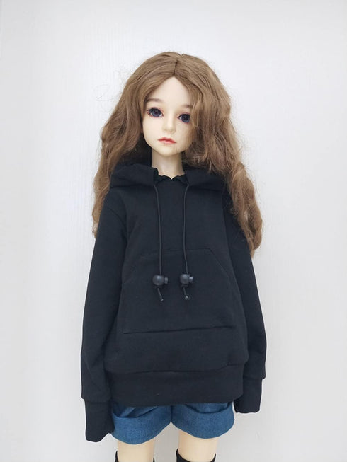 30CM / 45CM / 60CM Doll Clothes 1/3 1/4 1/6 BJD Doll Accessories BJD SD DIY Fashion Hoodie Toys Dolls Clothing (1/3,Black)