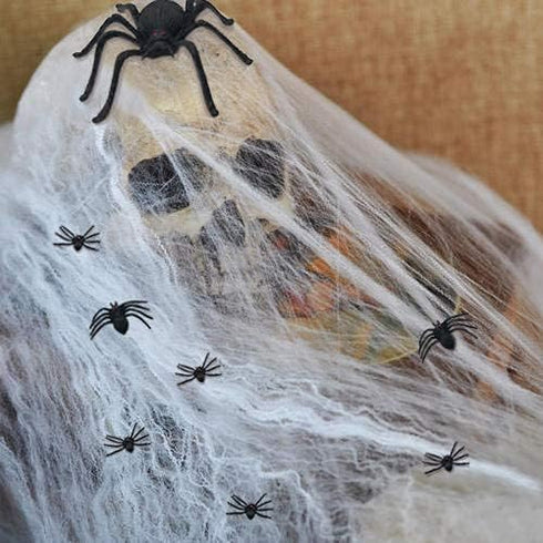 kockuu 46pcs Realistic Plastic Spider Toys, Fake Spider Prank Prop for Halloween Party Decorations and Gifts