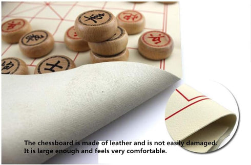 GoodPlay Beechwood Chinese Chess Set - Xiangqi Travel Game with Wooden Box