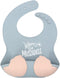 Teasin' Teethers Funny Italian Silicone Baby Bib with Pocket Food Catcher for Toddlers and