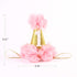 Infant Baby 1st Birthday Party Hat - Princess Hairband Baby Girl Flower Delicate Hair Accessories Crown, Pink, Small