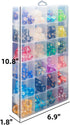2 Pack DND Dice Storage Box, Each with 24 Grids, Polyhedral Organizer for Up to 1600 Dices, Box Only