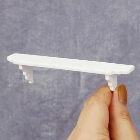 YuanHolumid 2Pcs Accessories,1:12 White Dollhouse Wall Shelf,Doll House Storage Wall Shelf for Kitchen Scene Dollhouse