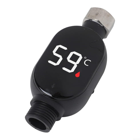 LivGrain 304 0-99C Shower Thermometer - Digital for CELSIUS Display, Color-Coded Temperature Indicator, Stainless Steel