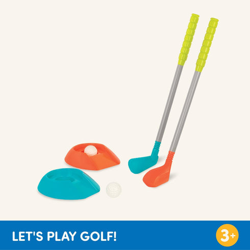 Battat Kids Golf Set, 2 Golf Clubs, 2 Golf Balls, 2 Putting Cups, Indoor & Outdoor Games for Ages 3+