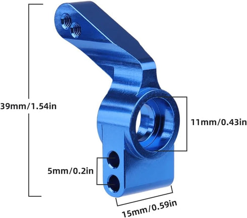 Hobbypark Aluminum Rear Stub Axle Carriers Upgrade Parts for 1/10 Traxxas Rustler VXL, Slash 2WD, Stampede 2WD, Bandit