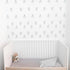 The Boho Design Vieli Arte Grey Transparent Triangles, Hand Drawn Wall Vinyl Sticker Decal for Nursery, 60 pcs