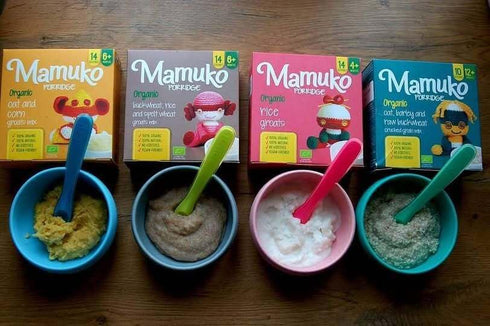 MAMUKO 4+ 2 Pack Organic Porridge - Rice porridge with No Added Sugar, Milk & Preservatives - High Fiber porridge