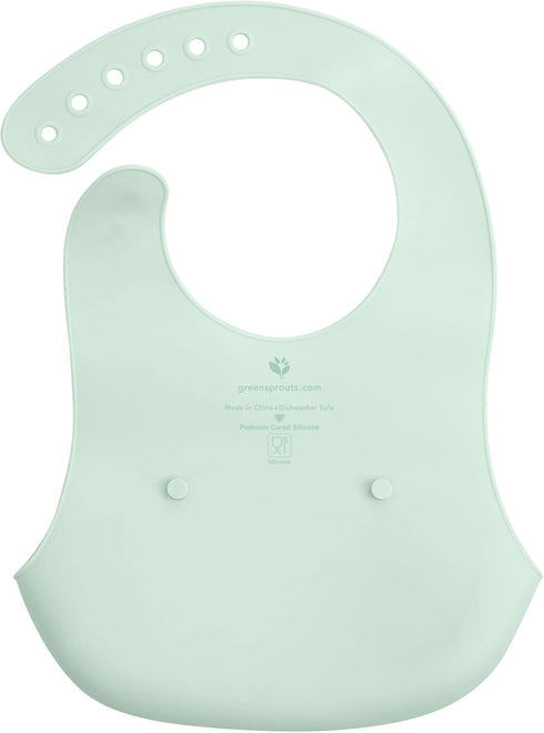 green sprouts Unisex Baby Silicone Scoop Bib