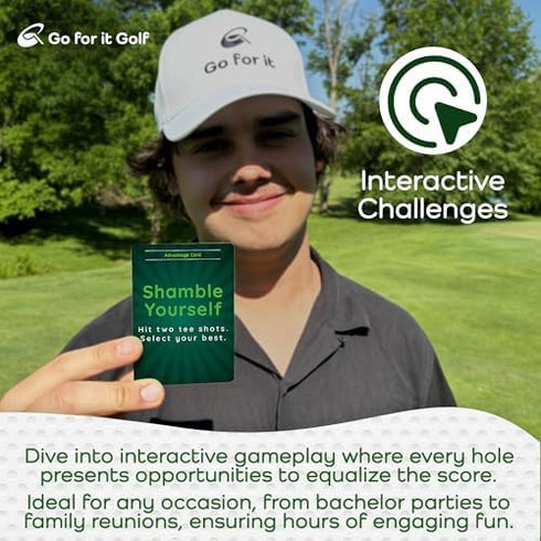 Equalizer: On-Course Golf Card Game, Interactive Fun for Every Hole, Skill-Level Equalizing Cards, Elevate Your Golf