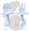 Grabease Baby Feeding Utensils Set, 1 Set, Blue - Self Feeding Baby Fork and Spoon, BPA-Free & Phthalate-Free for Baby