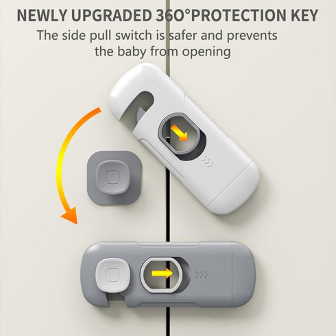 Ruzofo 5Pack 5 Count (Pack 1)) Child Proof Refrigerator Lock, Fridge Locks for Kids,with Adhesive,Child Safety Locks
