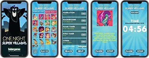Bezier Games One Night Ultimate Super Villains, Family Friendly Party Game, Fun for Kids & Adults