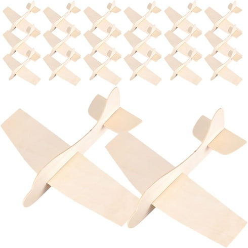 Toddmomy 20Pcs Wooden Model Airplane Wood Planes DIY Balsa Wood Airplane Kits