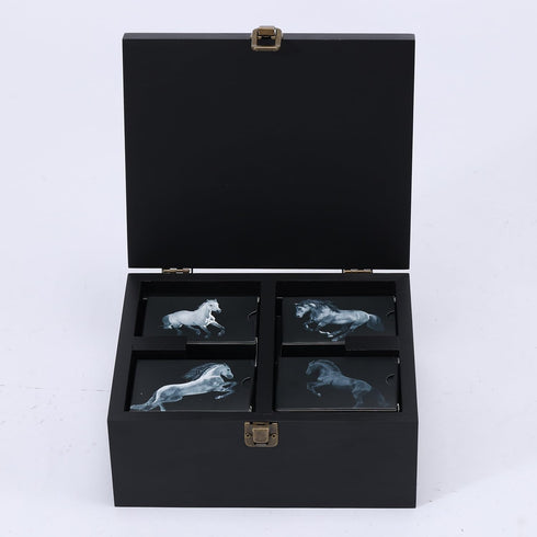 Horses Playing Cards with Organizer Box, Waterproof Stylish Deck for Collectors and Game Enthusiasts