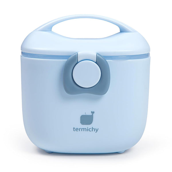 Termichy Portable Baby Formula Dispenser, 8.8OZ Milk Powder Container with Carry Handle and Scoop for Travel, Light Blue