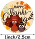 500 Pcs Happy Turkey Theme Thanksgiving Stickers, 1 Inch, 8 Designs for Party Favors and Gift Decoration